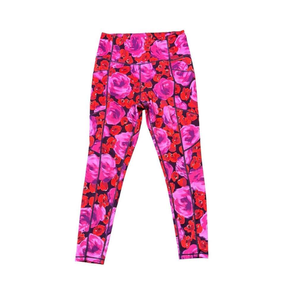 Kate Spade Pink Red Floral Leggings